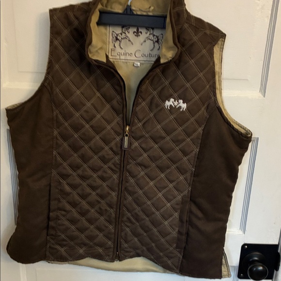 Equine Couture Jackets & Blazers - 222 Equine Couture Women's Brown / Tan Vest